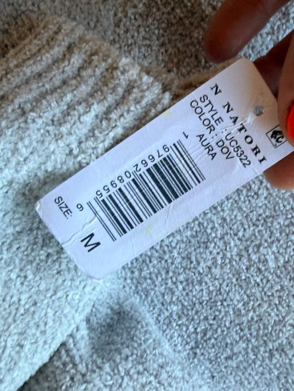 Natori Cream Cozy Knit Pajama Top - Picture 2 of 4